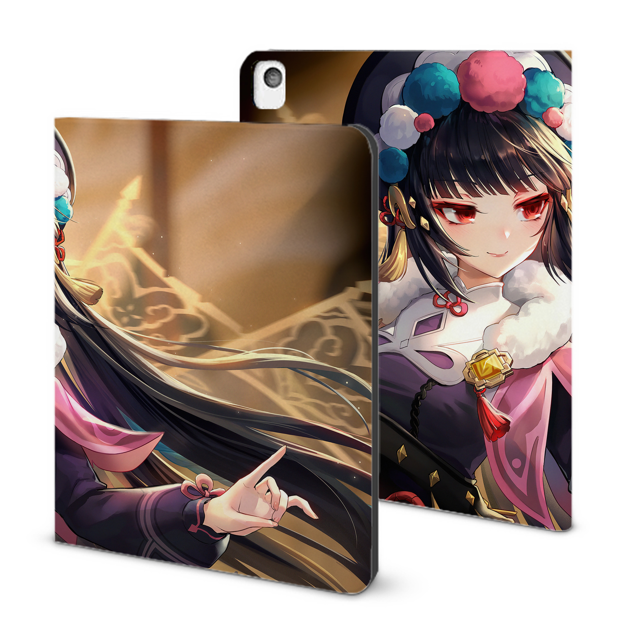 げんし神 genshin IPadケース ペンホルダー付き ブックスタイルデザイン